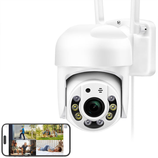 Cámara Seguridad Wifi Audio Bidireccion Alarma Ip66 2k/hd A6 Color Blanco