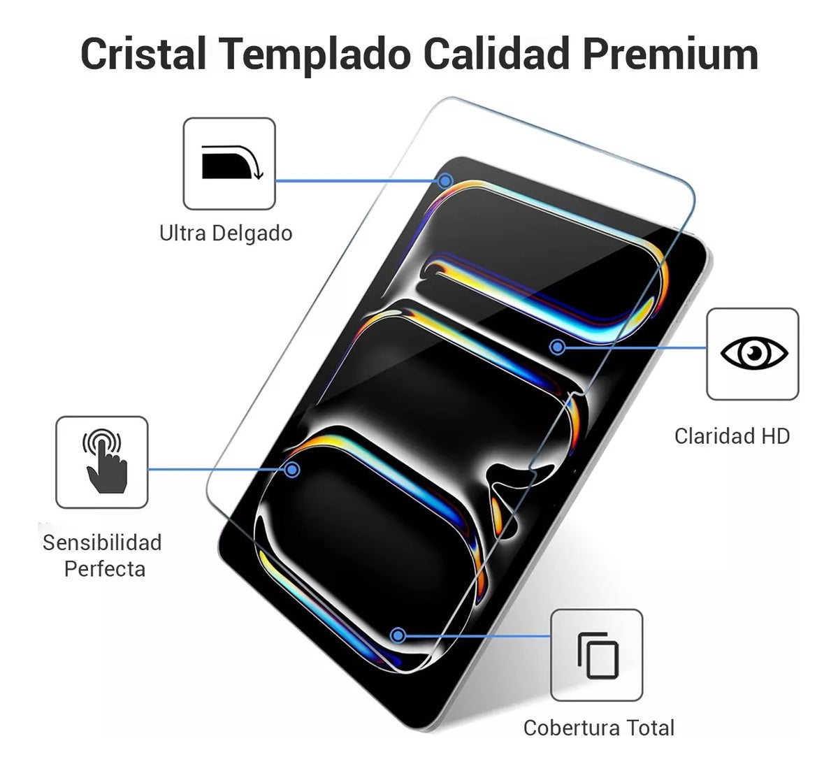 Lámina Vidrio Para iPad/pro/airmica Templada Arc Edge Hd