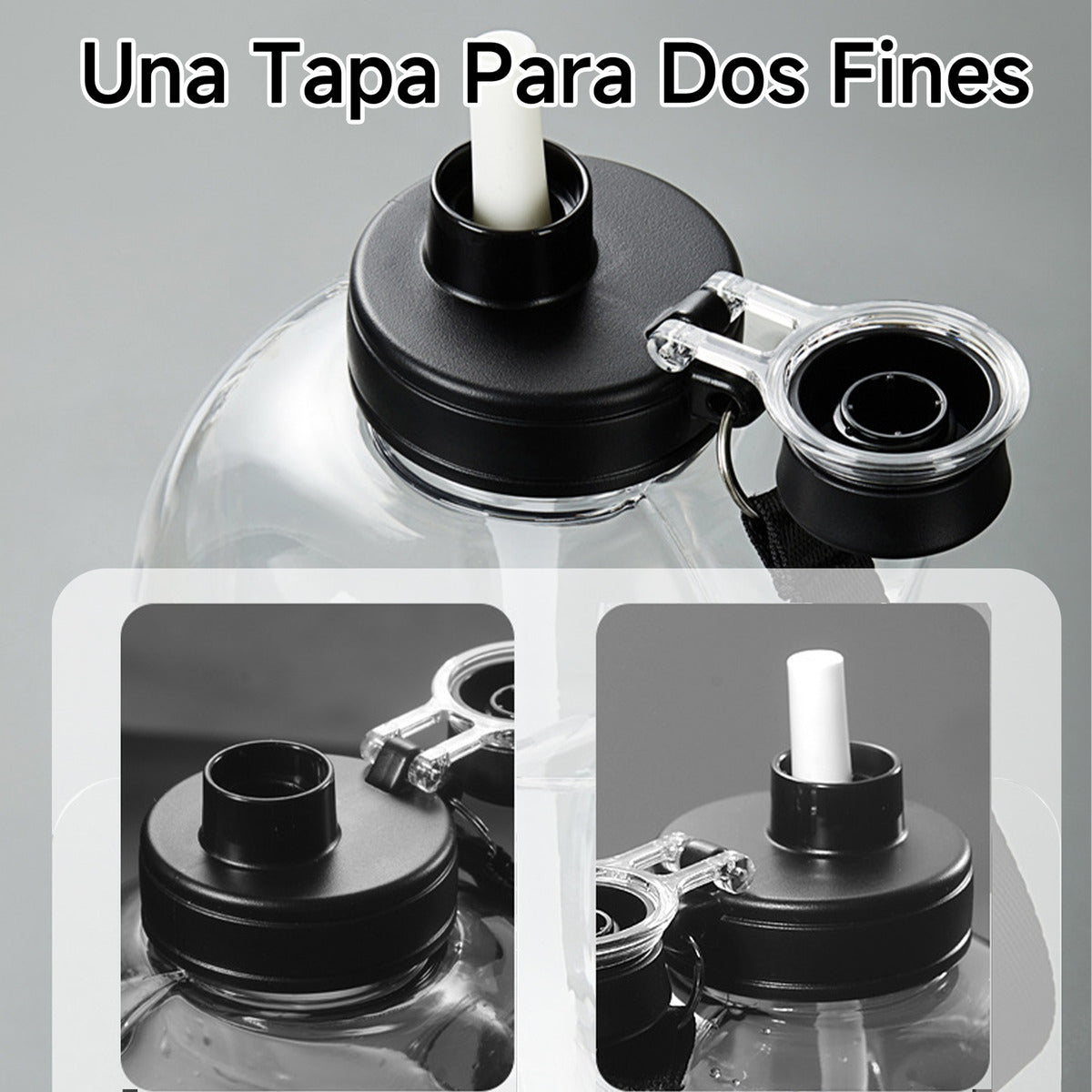 Botella De Agua Deportiva Motivacional Gran Capacidad 1.6l