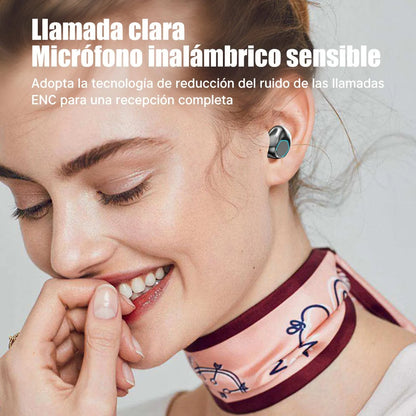Audífono Inalámbrico M48 Bluetooth Gaming Manos Libres Color Negro Luz Cian