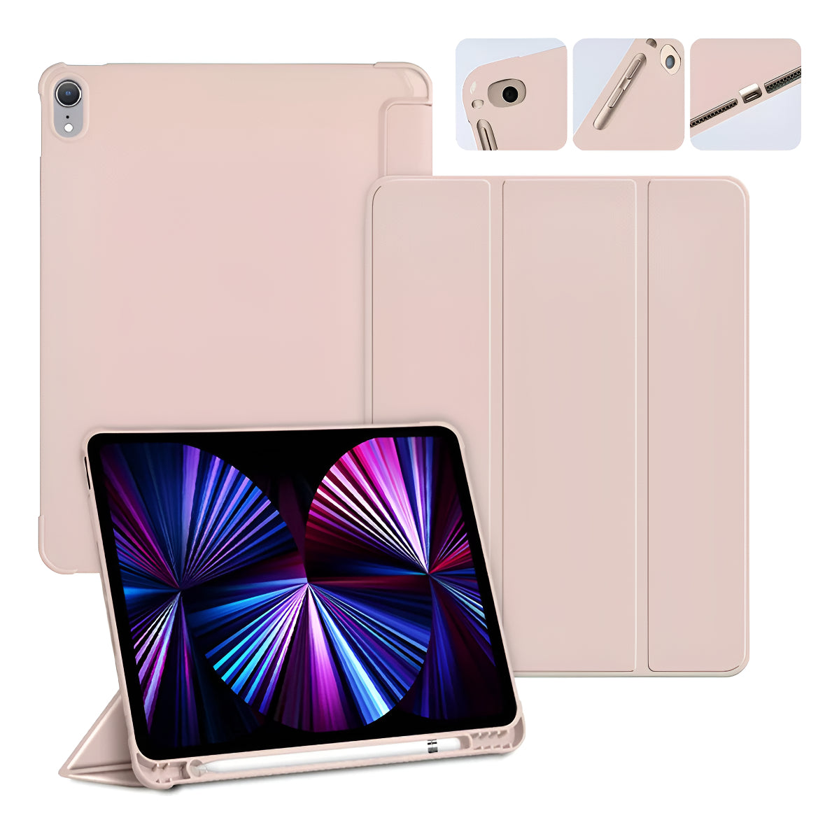 Funda iPad 7/8/9 10.2" Silicona con Portalápices - 5 Colores