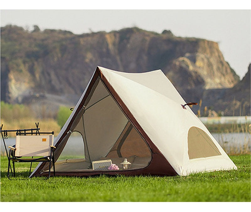 Carpa 4 Personas Acampar Armado Automático Carpas Camping Color Beige