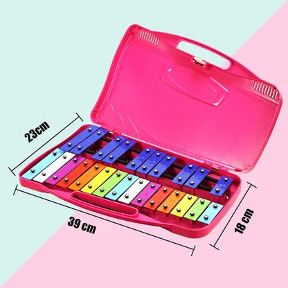 Metalófono Escolares 25 Notas Cromático Percusión 4 Colores Color Rosa Chicle