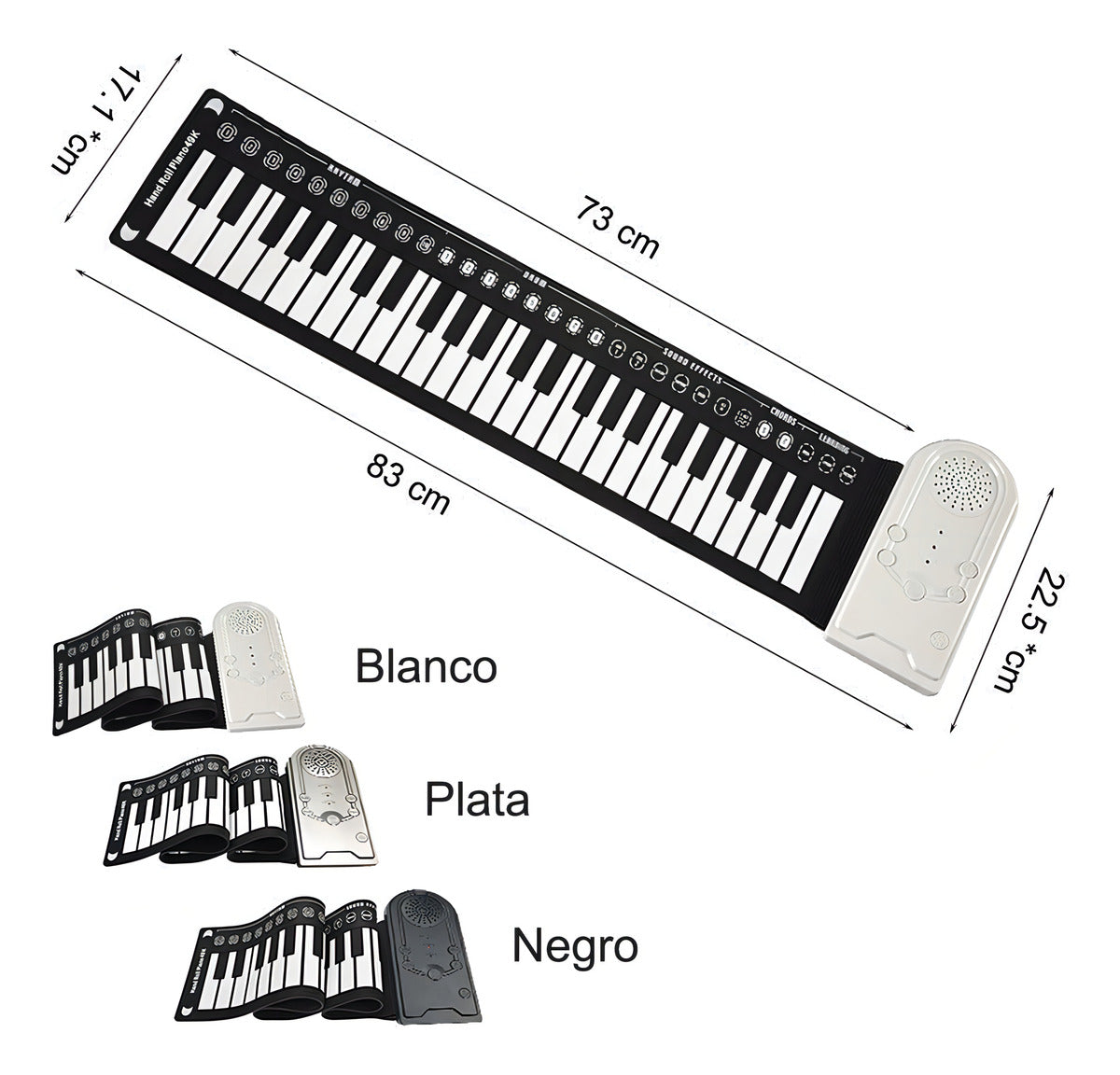 Teclado Musical Pd49 49 Teclas Con Pedal Negro Portátil Hoso