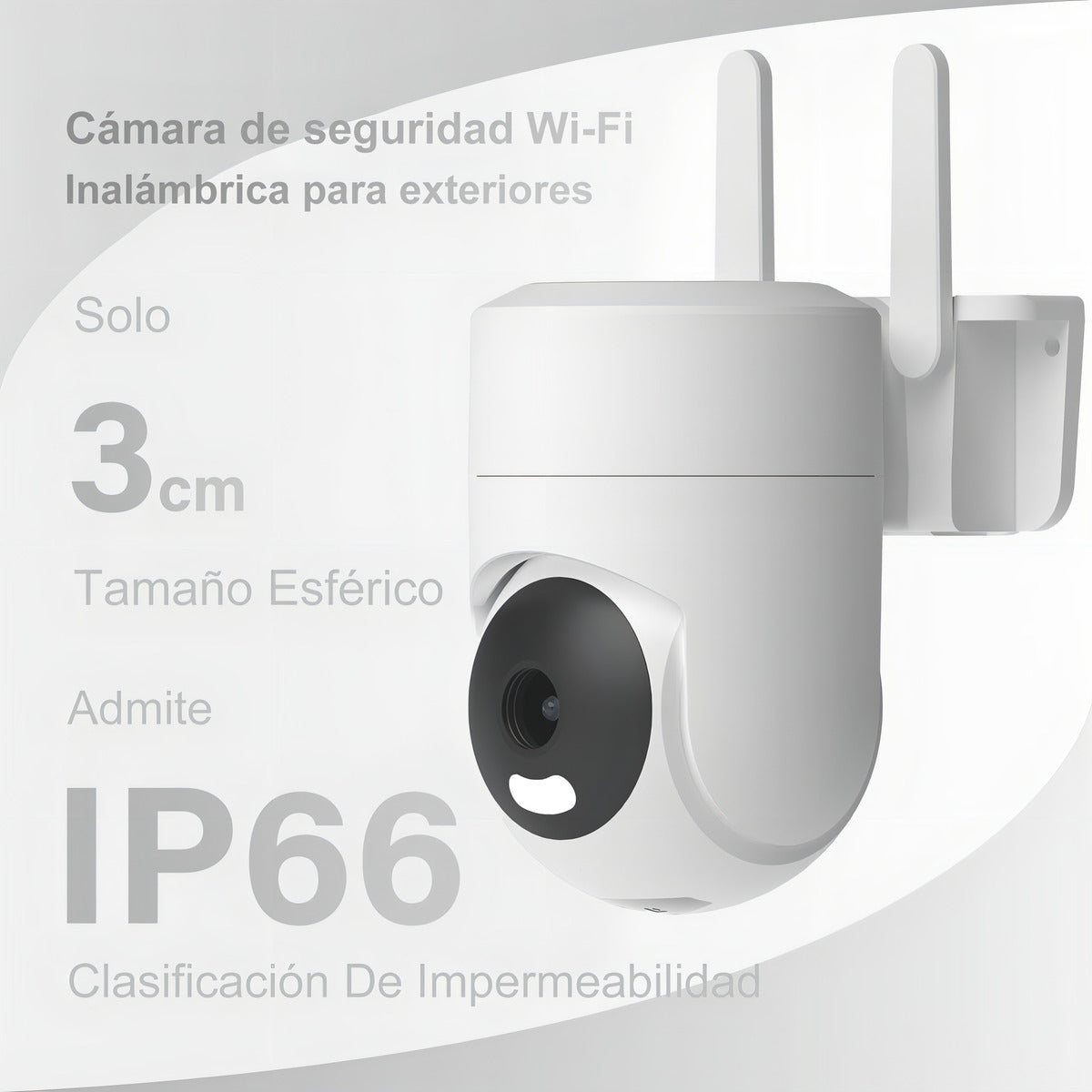 Cámara Seguridad Wifi Audio Bidireccion Alarma Ip66 2k C12h Color Blanco