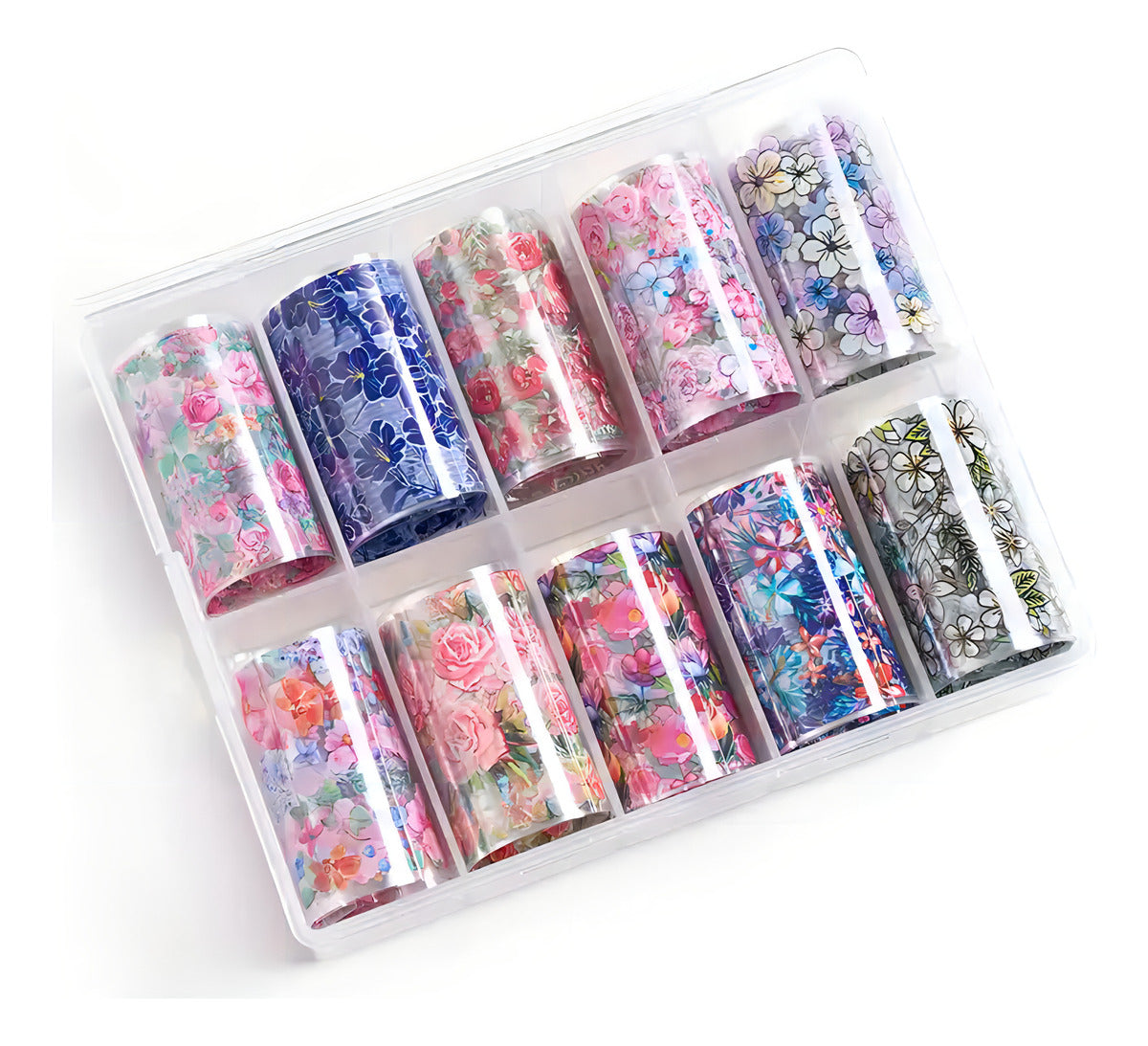 Papel Foil Para Uñas Decoración Pack 2 Cajas Color Rosa Chicle