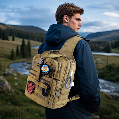 Banano Táctico Militar Para Hombre Con Portabotellas Militar Color Caqui Diseño De La Tela Rayas