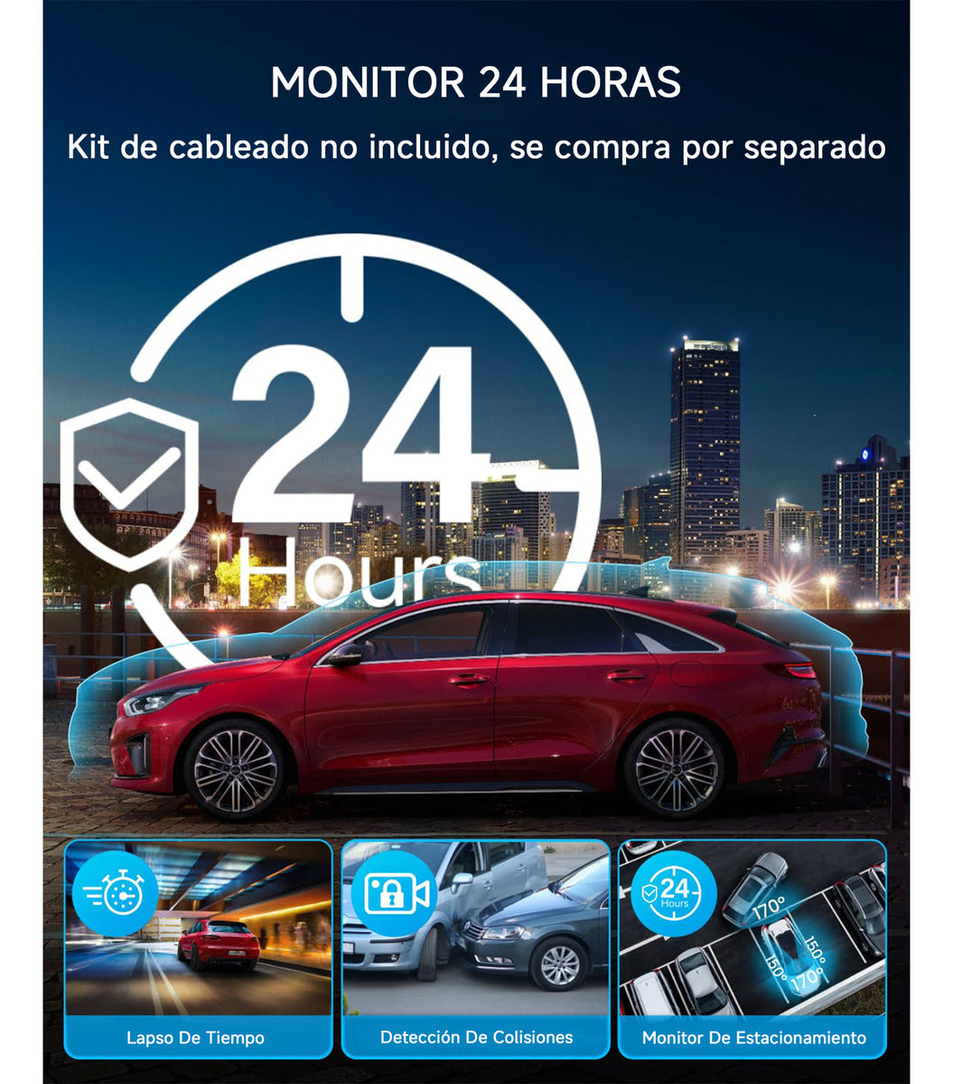 Dashcam 4 Cámaras Visión Nocturna - Seguridad Total para tu Auto
