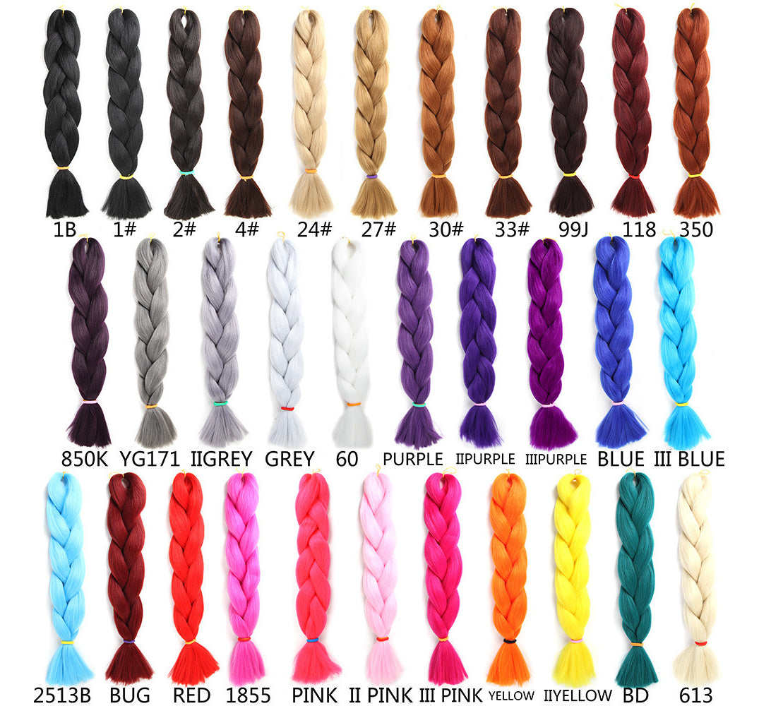 Kanekalon Pelo Sintético Trenzas Africanas - Todos Los Colores