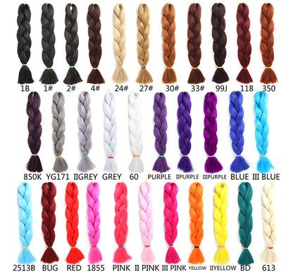 Kanekalon Pelo Sintético Trenzas Africanas - Todos Los Colores