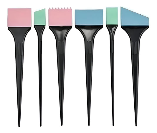Set Brochas Silicona Para Tinturar Y Decolorar Estilistas Tono 1 Negro