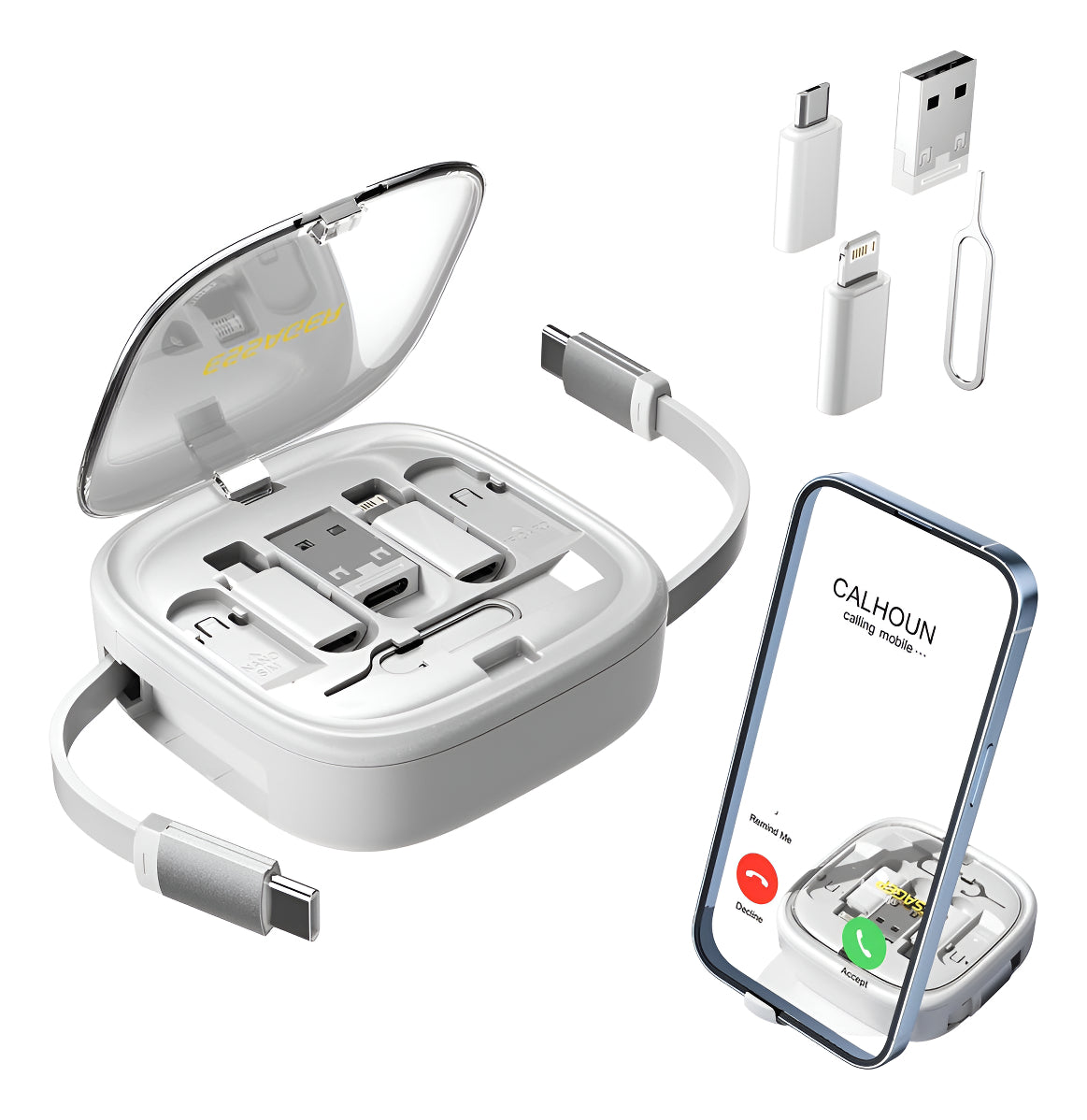 Kit De Cable Usb Tipo-c/lightning Conjunto Carga Rápida