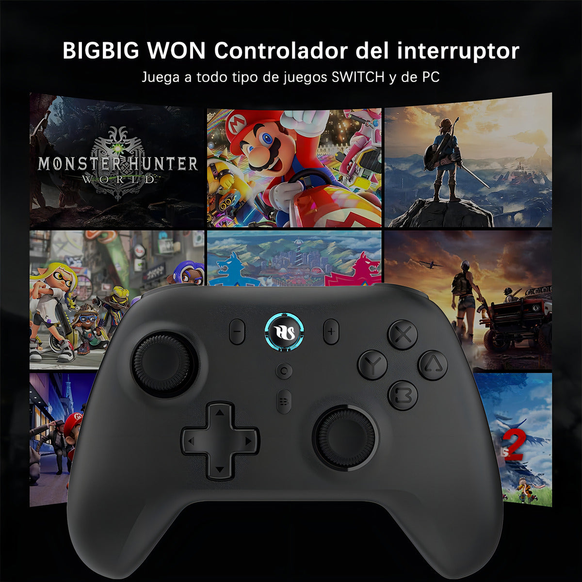 Control Inalámbrico Hoso Ga01a Negro Bluetooth Compatible Nintendo Switch