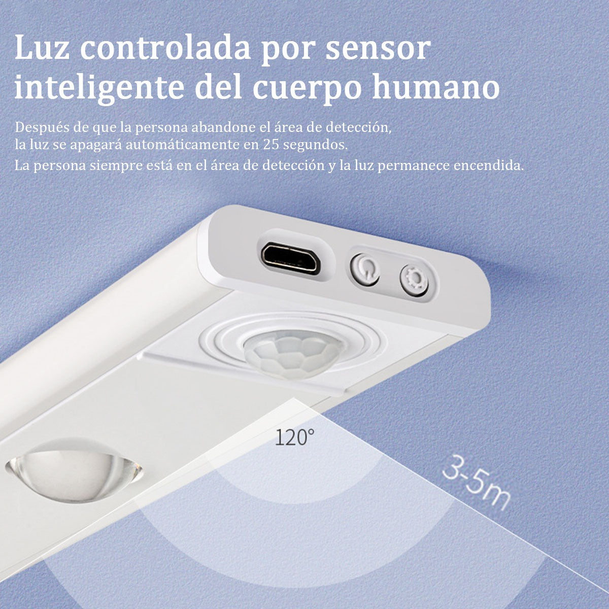 Pack 2 Luz Led Con Sensor De Movimiento Con Control Remoto