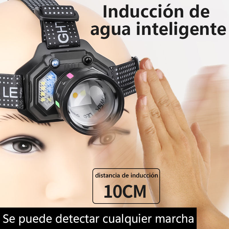 Focos Minero Linterna Cabeza Frontal Led Caza Luz Led Fuerte Linterna Negro Luz Blanco