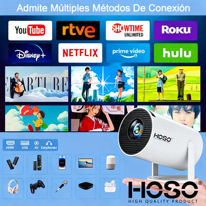 Proyector Portatil HOSO Android TV 1080p