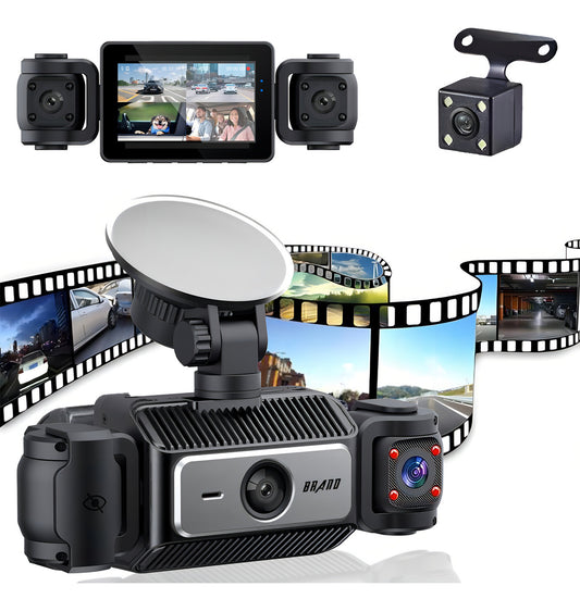 Dashcam 4 Cámaras Visión Nocturna - Seguridad Total para tu Auto