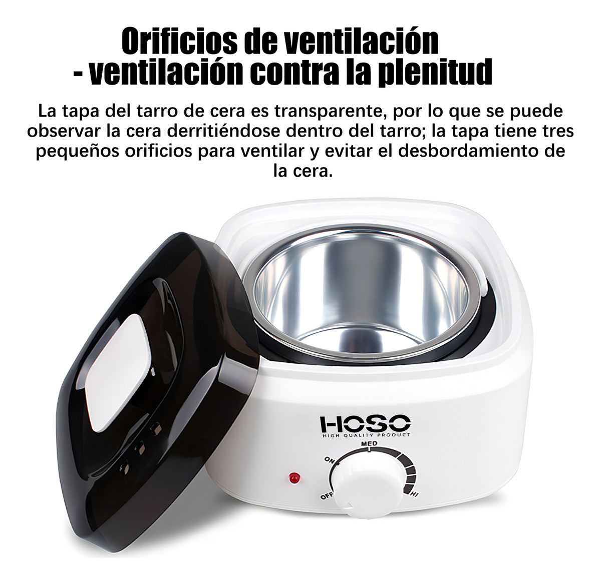 Maquina Olla Depilatoria + 400g De Cera + 10 Paletas