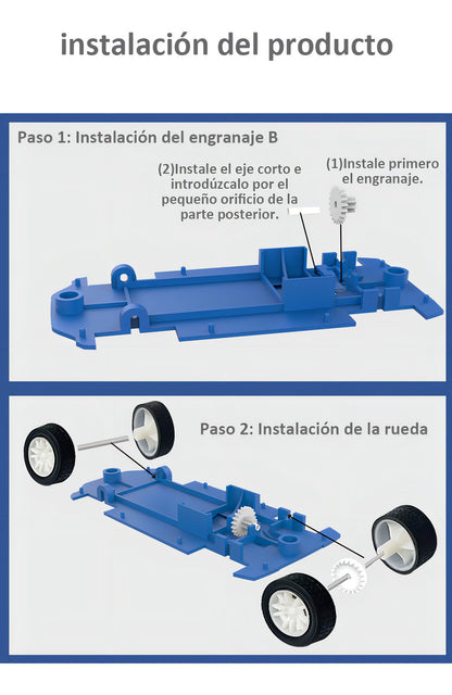 Auto Juguete De Energía Solar Educativo Robot De Niños Color Azul Acero Personaje Azul